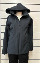 Carica l&#39;immagine nel visualizzatore di Gallery, Giacca in softshell elasticizzata con cappuccio staccabile da donna
