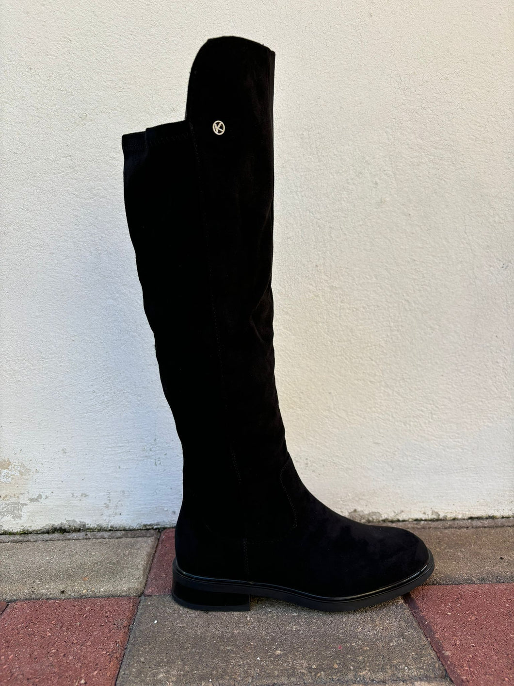 Stivale Rutha lungo in velluto